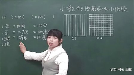 数学小学4下4.2 小数的性质和大小比较_fcac_黄冈数学视频