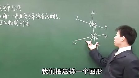数学初中1下5.1 相交线与平行线_黄冈数学视频