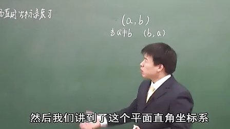 数学初中1下6.1 平面直角坐标系总复习_黄冈数学视频