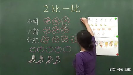 数学小学1上2.1 比一比_黄冈数学视频