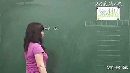 数学小学2上6.4 8的乘法口诀_黄冈数学视频