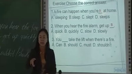 小学六年级英语：Fire And Safety教学视频陈惠谊