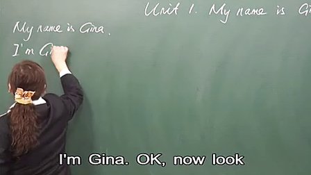 英语初中1上Unit1_My_name_is_Gina_6F6B_黄冈英语教学视频