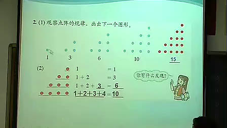 小学五年级数学优质示范课《点阵中的规律》_郑维莲